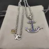 DY DESIGNER MED BOX Women Pendant Halsband Classic Men Diamond Vintage Ships Anchor Ivory Shape Dy Halsband Längd 45cm-90cm julklappar JewelRyx586