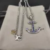 Designer Dy Designer di top di alta qualità di lussuoso Designer di top con scatola Collane a sospensione Classic Men Diamond Vintage Ships Anchor Armata a forma di cuore Dy Collana Lunghezza 45 cm-90 cm