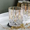 Dijkartikelen Sets Creative Glass Transparant Tumbler Cocktail Cup Europe Style Gold Crystal Foreign Whisky Beer Family 1pcs