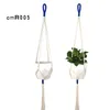 Slanke Macrame Plantenhanger Katoenen Touw Hangende Plantenhouder Bloempothouder Binnen Buiten Balkon Decoratie Muurkunst