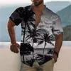 Camicie casual da uomo Camicia estiva hawaiana da cocco per uomo Camisa oversize con teschio da uomo stampato in 3d da spiaggia