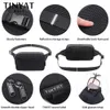 Waist Bags TINYAT Men's Waist Bag Pack Phone Purse Money Travel Large Women Belt Bag Pouch Waterproof Shoulder Black Fanny Pack Bum Bag 230422