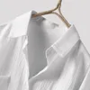 Women's Blouses White Shirt Women Casual Cotton Linen Shirts Blouse Loose Dress Lapel Neck Button Long Sleeve Cardigan Beachwear Clothes
