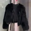 Womens Fur Faux Winter Short Artificial Coat Warm Thick Fox Jacket Korean Fashion Loose Plush Jaqueta Luxury Casaco 231122