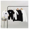 Family Matching Outfits Family Matching Clothes Winter Spring Sweater Embroidery Letter M Mother Daughter Son Longsleeved Shirt Baby Boy Girl Clothes 231122