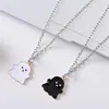 Pendant Necklaces Cute Cartoon Ghost Friendship Couple Necklace For Women Korean Fashion Friend Lovely Men Female Jewelry