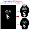 Męskie bluzy z kapturem DIY niestandardowa kurtka zamka męskie kobiety 3D Wzór druku spersonalizowane logo zdjęcie swobodne bluzy