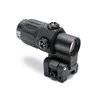 Tactical G33 3x Magnifier Compact Riflescope con Switch to Side STS Quick Stachable Mount Fit 20mm Weaver Rail