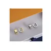 مع أقراط Box Gold Mornds Silver Earrings Stud Action Moundrings Jewelery Designer for Women Men Orrings Designer Jewelry Party Wedding Anniversary Gift