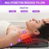 Massageando Travesseiros de Pescoço Multifuncional Amassador Massageador Aquecimento Elétrico Travesseiro de Massagem Ombro Para Trás Relaxe Pescoço Cervical Cabeça para Trás Ferramenta de Almofada de Massagem Q231123