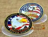 Wyzwanie Coin USA Army Navy Air Force Marine Corps Coast Guard Dom Eagle Gold Plate Craft for Collection5607004