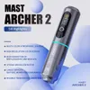 Mast Archer 2 الوشم اللاسلكي Kit Kit Brushless Motor Pen Machine Castridges TZ-W050