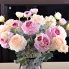 Decorative Flowers 48cm 2 Heads Artificial Flower Elegant Home Decor Table Centerpiece Living Room