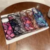 Kolor Posol Kolor marmurowy obudowa telefoniczna dla iPhone'a 15 11 12 13 14 Pro Max 3D brokat Bling Soft TPU Shockproof tylna okładka