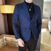 Plus storlek 4xl-M Autumn Deerskin Velvet Jackets Blazer 6 Color Men Business Slim Blazers Hommes Casual Wedding Tuxedo Suit Coat S-4XL