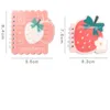 Strawberry Cute Shape Coil Notebook Mini Small Portable Notepad Writing Pads Notebooks Pocket Words Book Memo Pad 60 Zhang