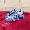 Luxury Fashion Women's Flat Shoes Jewelry Decoration Black Blue Leather Couple Brand Trend Men's Casual Shoes Low Top fd2201006