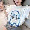 T-shirts pour hommes ADER ERROR Tshirt Ghost Graffiti Lettre Imprimer Couple Manches courtes et Femme Loose Fashion Summer Top 230422