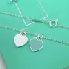 Designer Double Heart Necklace Ti-Co Love Titanium Steel Peach Pendant Collar Chain Personlig mode Valentins daggåva till Girl Kgly