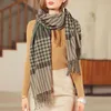 Scarves Winter Women Plaid Scarf Long Shawl Warm Large Size Pamanhmina Shawls Cashmere Thick Wraps Tassel