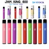 Europe Warehouse Jam King 600 Puff Vapes Crystal Vape usa e getta 4.8ml 850mAh batteria Vaper Desechable Factory vape China puff bar plus 800 1500 1600 elfbar