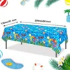 Nappe d'été nappe anti-poussière étanche à motifs conception couverture de fête pour anniversaire piscine plage décor
