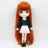 Dockor Icy DBS Blyth Doll 16 BJD Toy 30cm Red Brown Hair White Skin Joint Body Matte Face Girl Gift OB24 Anime Doll 231122