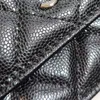 Borsa di design con tracolla a catena borsa moda con patta scozzese tinta unita modello caviale pelle bovina doppia lettera fibbia in metallo borsa da pasto da donna a scacchi a forma di diamante