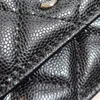 Sac de créateur chaîne bandoulière plaid rabat sac de mode couleur unie motif caviar peau de vache double lettre boucle en métal en forme de diamant à carreaux femmes sac de repas