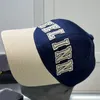 Cotton College Baseball Caps for Girls Designer Letter broderade täcker snapbacks män kvinnor mode sport hattar färg blockering boll mössa