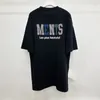 T-shirts pour hommes VTM T-shirts en coton pur Grande étiquette Logo brodé 1: 1 Noir Manches courtes surdimensionnées