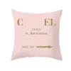 Coussin de créateur noir et blanc avec logo lettre coloré carré pour la maison, housse de coussin, décoration de canapé, 45 x 45 cm avec noyau amovible