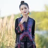 الملابس العرقية التطريز تانغ بدلة بلا أكمام سترة النساء عتيقة الخصر الصيني على الطراز الصيني