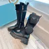 Rois Boots für Damen, hoher Schnitt, Ankle Martin und abnehmbarer Nylonstiefel mit Schlüsseletui, militärisch inspirierte, niedrige Kampfstiefel TOP-Qualität