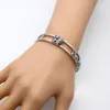 Bangle Fashion Women Men Black Drop Bracelet Bracelet Color Rose Gold Titanium Steel Open Buckle Полая цепь