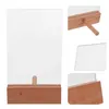 Decorative Plates Acrylic Stands Display Diploma Rectangle Certificate Wood Picture Holders Tables