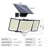 زينة الحديقة 106 LED LED Solar Light Outdoor 328 Spotlights IP65 Motion Motion Motion Sensor Lights Human Intruction Lights 3 Modes 231122