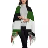 Foulards personnalisés imprimés Palestine Plag Long Pile Fringe Hommes Écharpe Anti-Chill