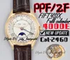 ZF Luxury Men's Watch 4000E FIFTYSIX Full calendar Moon Phases, 40* 11.6mm cal.2460 automatic chain up movement, 40 hours power reserve. Sapphire mirror,white