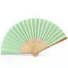 Hand Held Paper Fans Bamboo Folding Fans Multicolor Handheld Fan Japanese Chinese Fan for DIY Decoration Wedding Dancing Party Summer 16colors