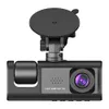 3 Camera Dash Cam 1080P Front and Inside 2 Inch Screen Dashcam Black Box Driver Recorder for Taxi Uber CAR DVR Rear Camera