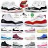 air jordan 11 retro aj11 jordens 11s Cherry 11 농구화 남성용 여성용 쿨그레이 25주년 기념 콩코드시멘트 그레이 가마람 Jumpmans 11s 운동화 36-47