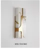 Lámpara de pared Cuboid Marble LED Sconce Art Design Sala de estar Dormitorio Luz Oro Metal Montaje en superficie El Iluminación única