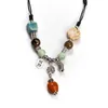 Pendentif Colliers Perles en céramique Vintage Collier fait à la main Cadeau créatif léger et portable