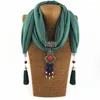 Pendant Necklaces Bijoux Fashion Ethnic Necklace For Women Multicolor Ceramic Beads Statement Scarf Bohemian Jewelry WF19