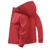 Jaquetas masculinas Koodao para homens esporte moda ao ar livre casaco com capuz poliéster primavera e outono branco / preto / cinza / vermelho / azul