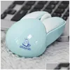 Souris Mofiiwireless Silent Mouse Mignon Lapin Design 2 4 Ghz avec USB Mini Récepteur Optique Pour Ordinateur Portable PC Ordinateur Portable 231117 Drop Dhcvf