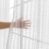 カーテンリズムホワイトシアーフィッシュボーン糸リビングルームのための短いカーテンモダンボイルチュールキッチンハーフウィンドウトリートメント