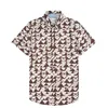 Designer Shirt Mens Button Up Shirts print bowling shirt Hawaii Floral Casual Shirts Men Slim Fit Short Sleeve Top M-3XL19 colors