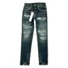 Jeans de diseñador hombres Jeans morados pantalones de mujer jeans ksubi morados High Street Purple Retro Paint Spot Pies delgados Micro Jeans elásticos Hip-hop Zipper amirs jeans 12 NXYW